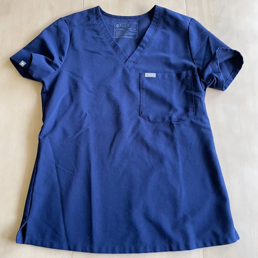 Figs Catarina One-Pocket Scrub Top, Blue - Size XS - Picture 2 of 7